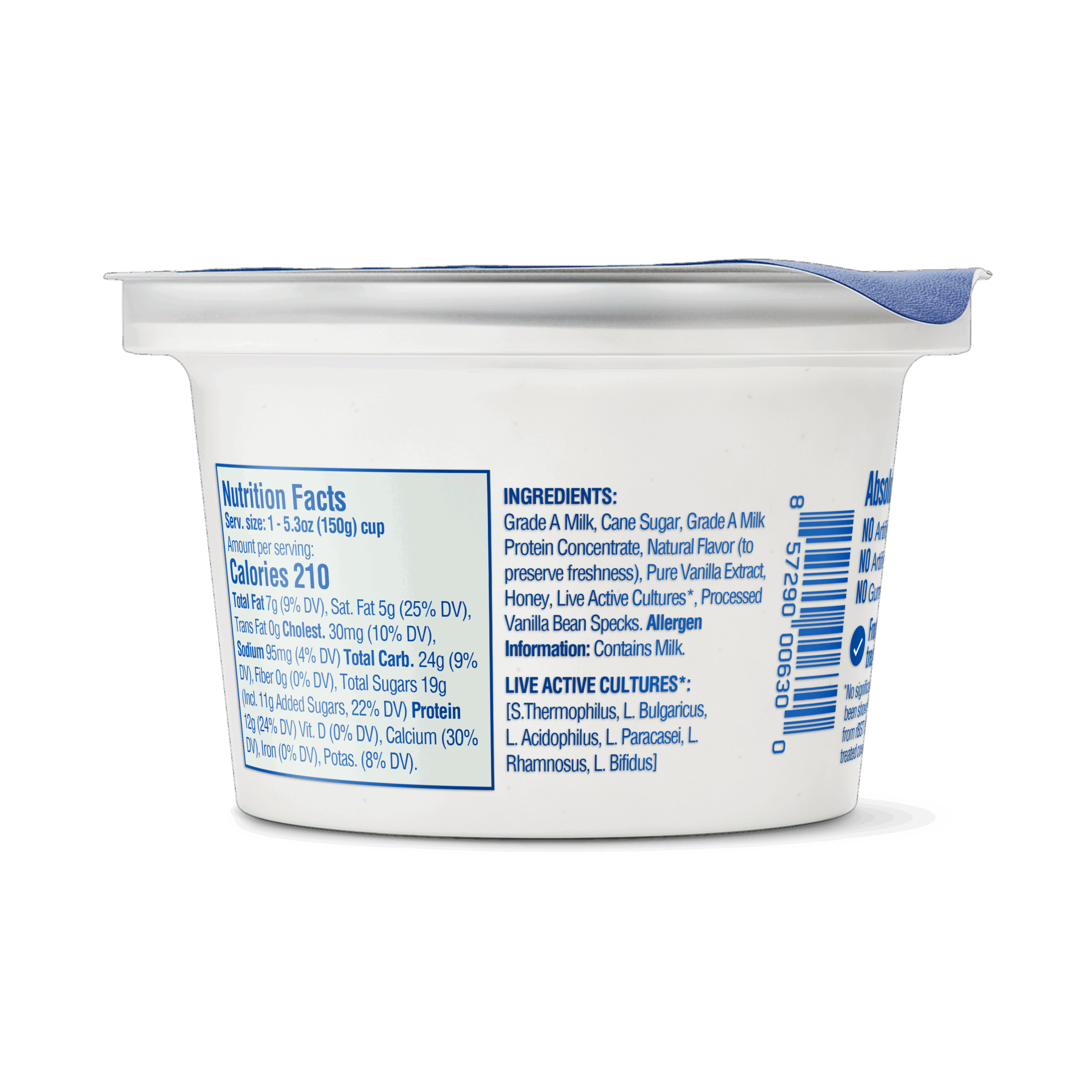 vanilla bean back of pack