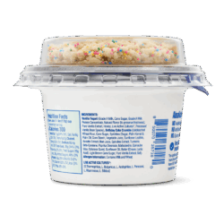 birthday cake Ellenos birthday cake back of cup